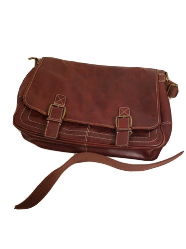 fossil leather computer bolsa