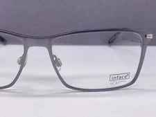 Eyeglasses Frames Men Silver GrayTitan Large XL Rectangular Denmark NP: 209€