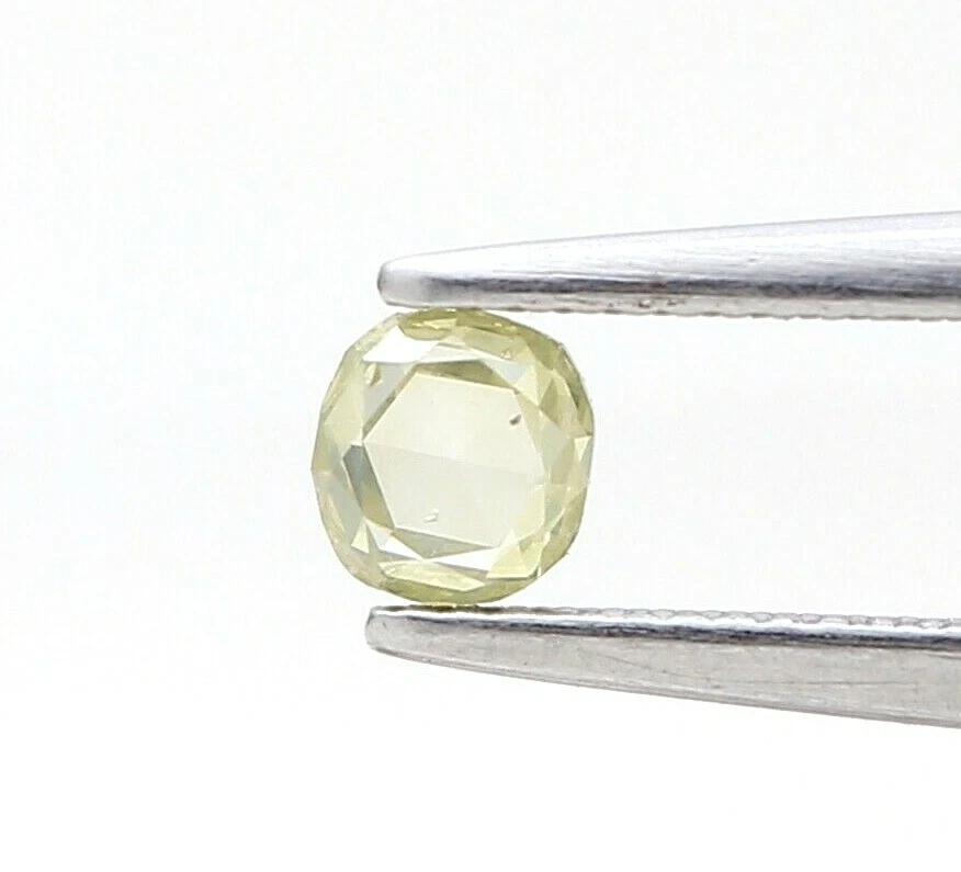 Fancy natural diamond 0.19tcw green color round rosecut to make jewelry - Image 3 of 4