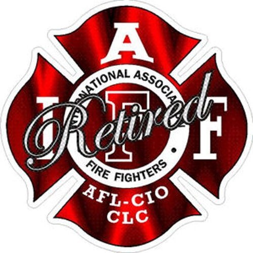 4 Inch Reflective Red & Black Retired IAFF Firefighter Maltese Sticker ...