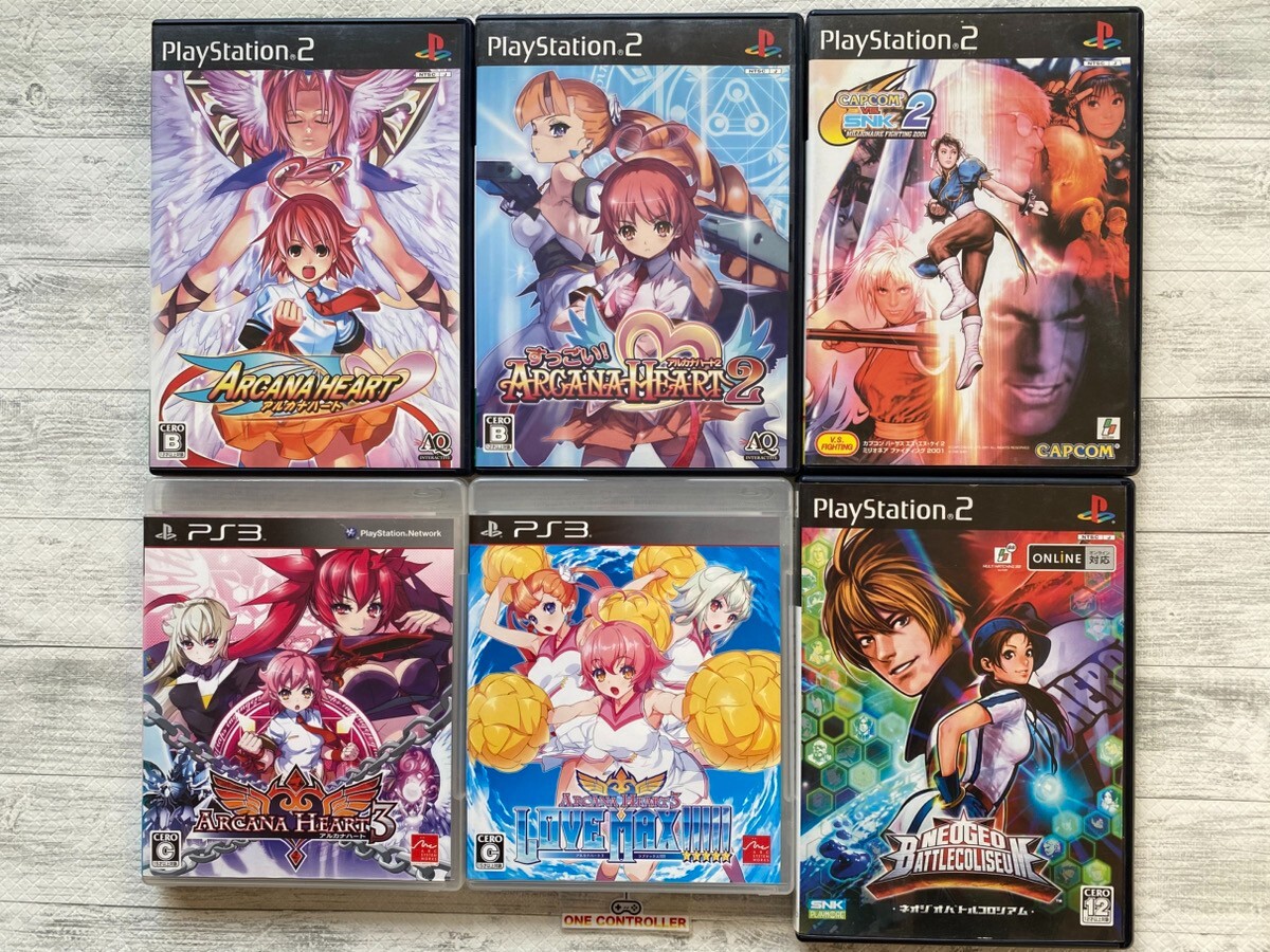SONY PS2 & 3 Arcana Heart 1 2 3 Love Max Capcom Vs. SNK & Neogeo
