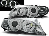 Scheinwerfer Paar BMW 3Er E46 Limousine 01-05 Angel Eyes Chrom
