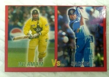 INDIA MENTOS CLASH OF ASIAN TIGERS CRICKET CARD SACHIN TENDULKAR V/S IMZAMAM