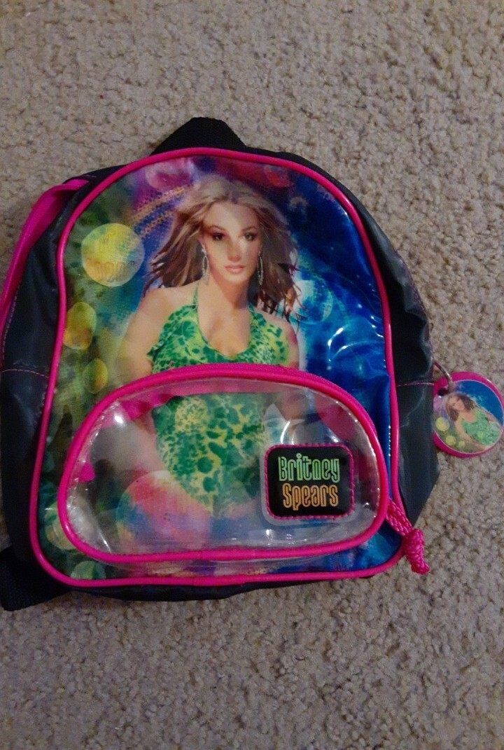 Britney Spears Vintage Y2K Graphic Mini Backpack - Pink & Green NOS Britney Spears Mini Backpack Y2K - Etsy main image 3