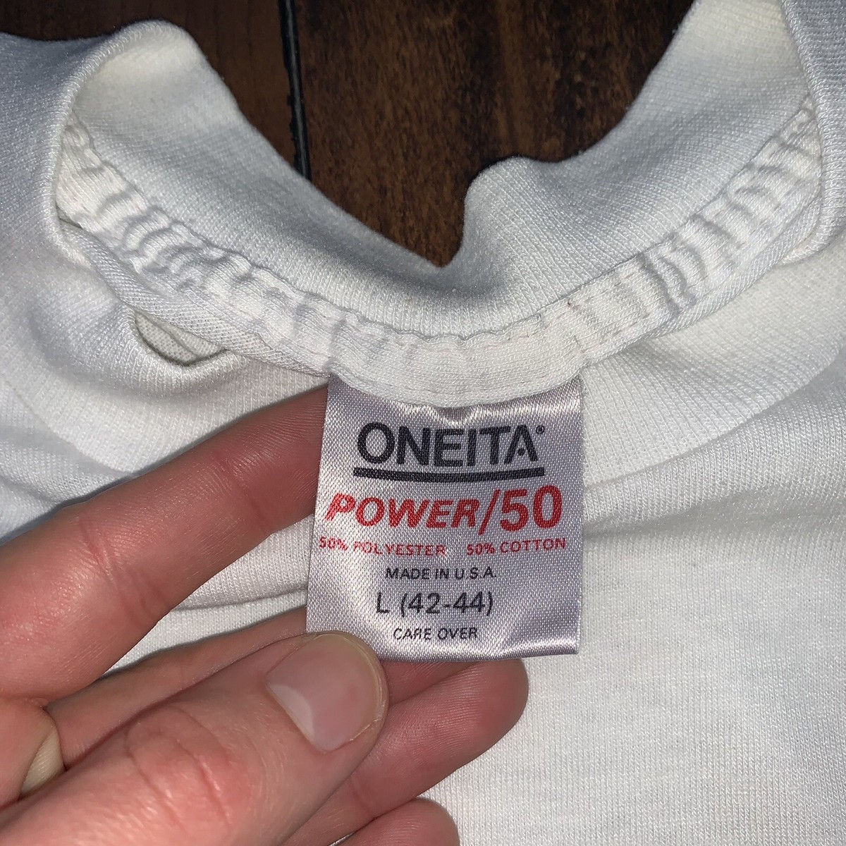 Oneita BLANK Vintage White T Shirt Mens 90s Essential Lot Oneita BLANK Vintage White T Shirt Mens 90s Essential Lot