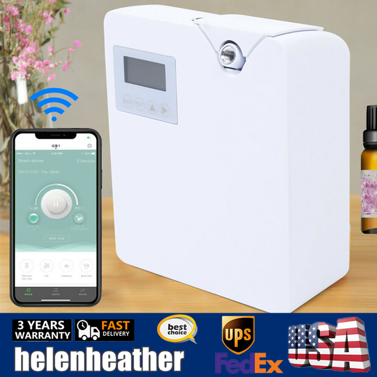 HVAC Essential Oil Fragrance Diffuser Scent Aromatherapy Machine Wifi Fresh Air eBay