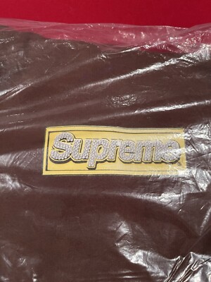 Supreme Bling Box Logo Hooded Sweatshirt SS22 Dark Brown – Medium