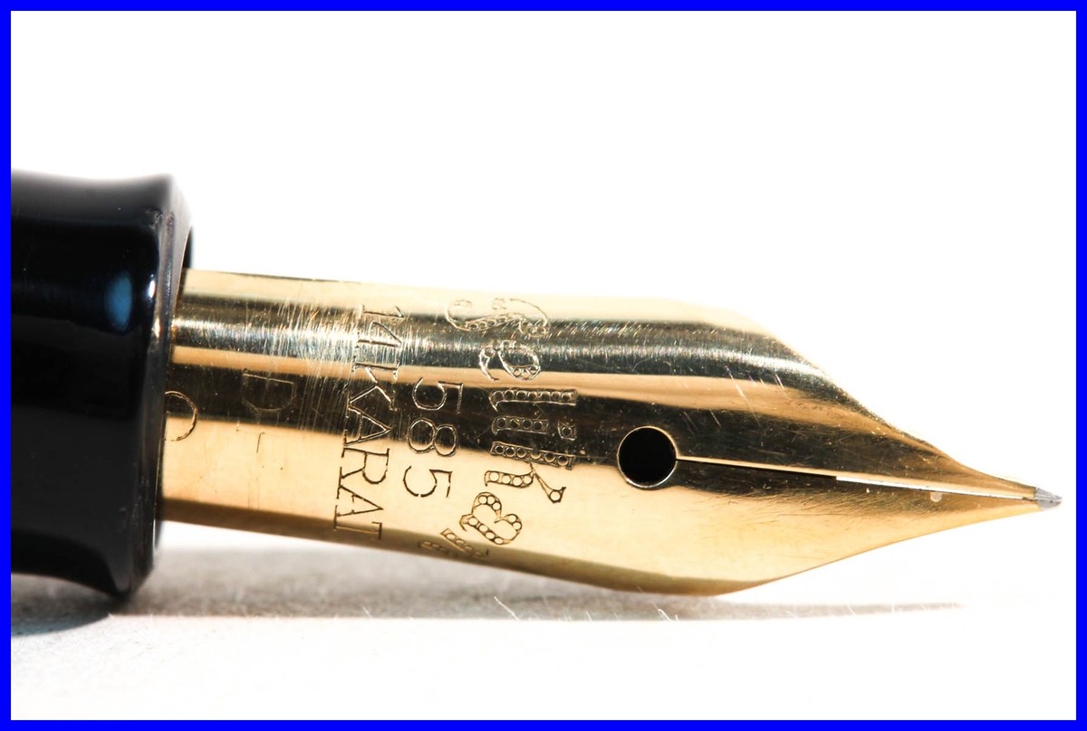 1953 PELIKAN 400 Piston Filler DF - hard & fine GOLD 14K Nib Green
