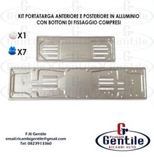 PORTA TARGA ALLUMINIO ANT. 36x11 cm - POS. 52x11 cm + FERMI AUTO 99>