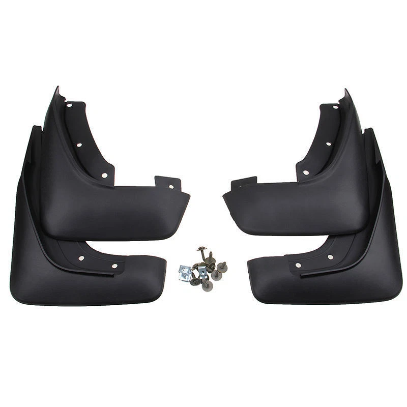 4x New Front & Rear Molded Splash Guards Mud Flaps For 2008-2018 Volvo S80 - Image 3 of 4