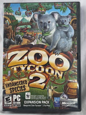 Zoo Tycoon 2  Endangered Species Expansion Pack PC   Complete CIB