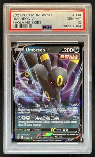2021 Pokemon SWSH Evolving Skies Umbreon V #094/203 PSA 10 GEM MINT