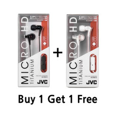 JVC HA-FRH10 MICRO-HD TITANIUM Wired Earphones Mic Remote BUY 1 GET 1 FREE