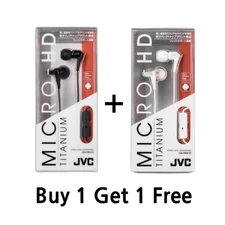 JVC HA-FRH10 MICRO-HD TITANIUM Wired Earphones Mic & Remote BUY 1 GET 1 FREE