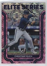 2022 Panini Donruss Elite Series Pink Fireworks Christian Yelich #ES-2 rs2