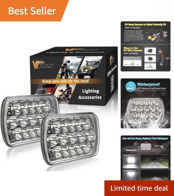 Bright H6054 LED Headlights 2PC Set - Quick Install & Long-lasting Performance