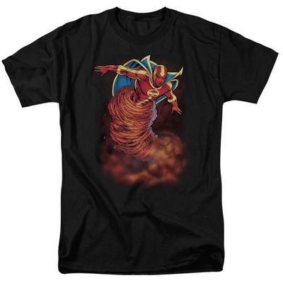 DC Comics Justice League Tornado Wolke Herren T-Shirt Schwarz Baumwolle