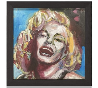 PDQ Artist Originals Paintings Marilyn Monroe Impressionistic Acrylics 12x12 Art