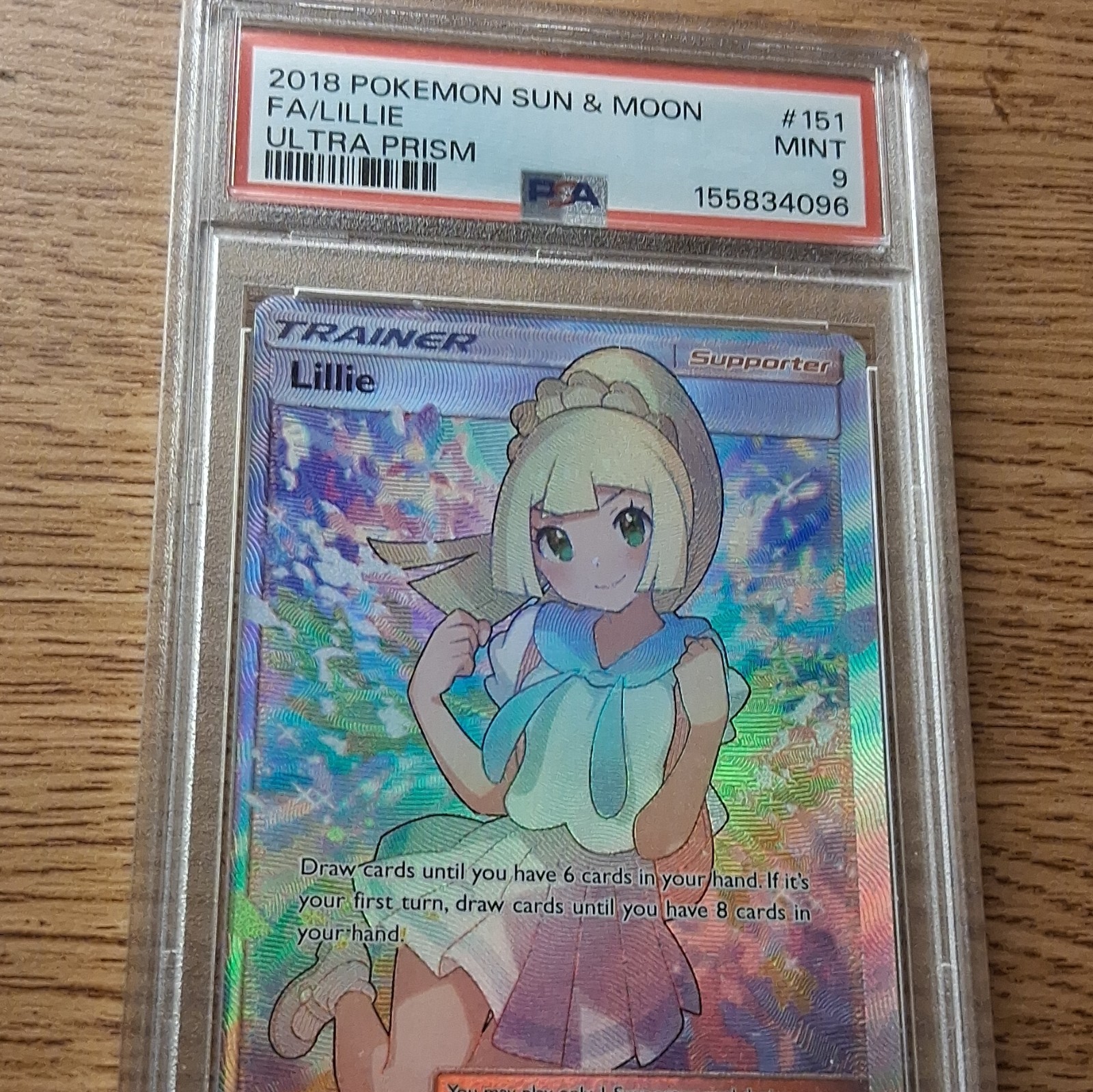 PSA 9 Pokemon Sun & Moon Ultra Prism Lillie #151 2018