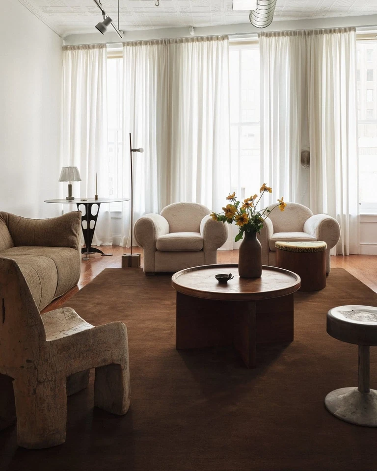 Tapete moderno personalizado tufado à mão Grand Walnut para sala de estar quarto 8x10 9x12 - Imagem 3 de 4