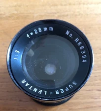 Super-Lentar 28mm F/3 Camera Lens With Case - Made In Japan