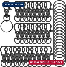 70PCS Swivel Snap Hooks with Key Rings, Metal Lobster Claw Clasp, Keychain Rings