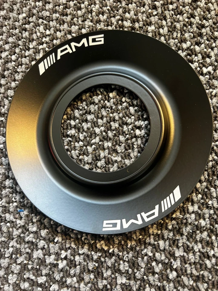 1x 154mm Black Centre Cap For Mercedes AMG Style Wheels - Image 2 of 4