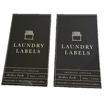 Laundry Labels Apothecary Collection Sticker Book Peel and Stick 43 Labels 2pk
