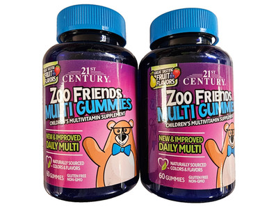 21st Century Childrens Vitamins Gummies ZOO FRIENDS 60ct ( 2 PACK ) --