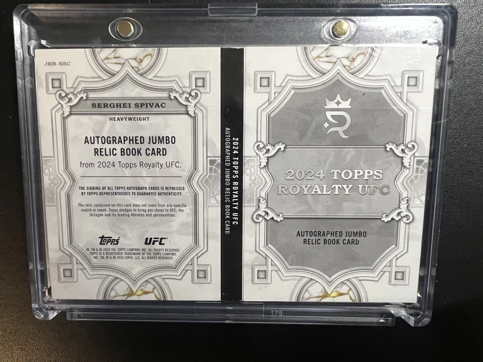 2024 Topps Royalty UFC - Auto Jumbo Relic Booklet SERGHEI SPIVAC /25 - Image 2 of 2