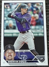Brenton Doyle Colorado Rockies 2023 Topps Update US314 Base Rookie Card . rookie card picture