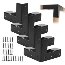 Work Bench Brackets Pieces 2 x 4" Steel Corner Brackets Right Angle Corner 8