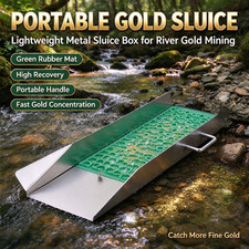 30x8.7 inch Sluice Box Rubber Mat Riffled Matting for Gold Recovery Mining