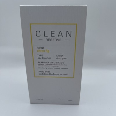 WOMENS PERFUME CLEAN RESERVE CITRON FIG 3.4 OZ EDP SPRAY NEW IN BOX &