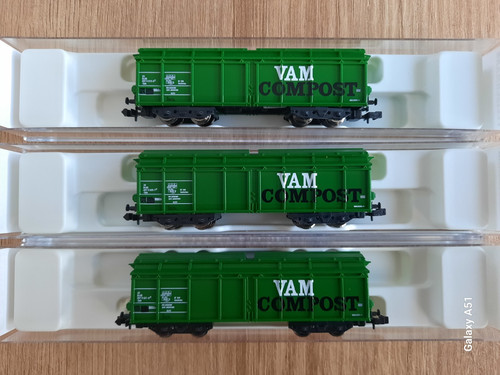 Fleischmann 845202 Spur N - 3-teiliges Müllkippwagen Set, neu + OVP | Condition: Neu