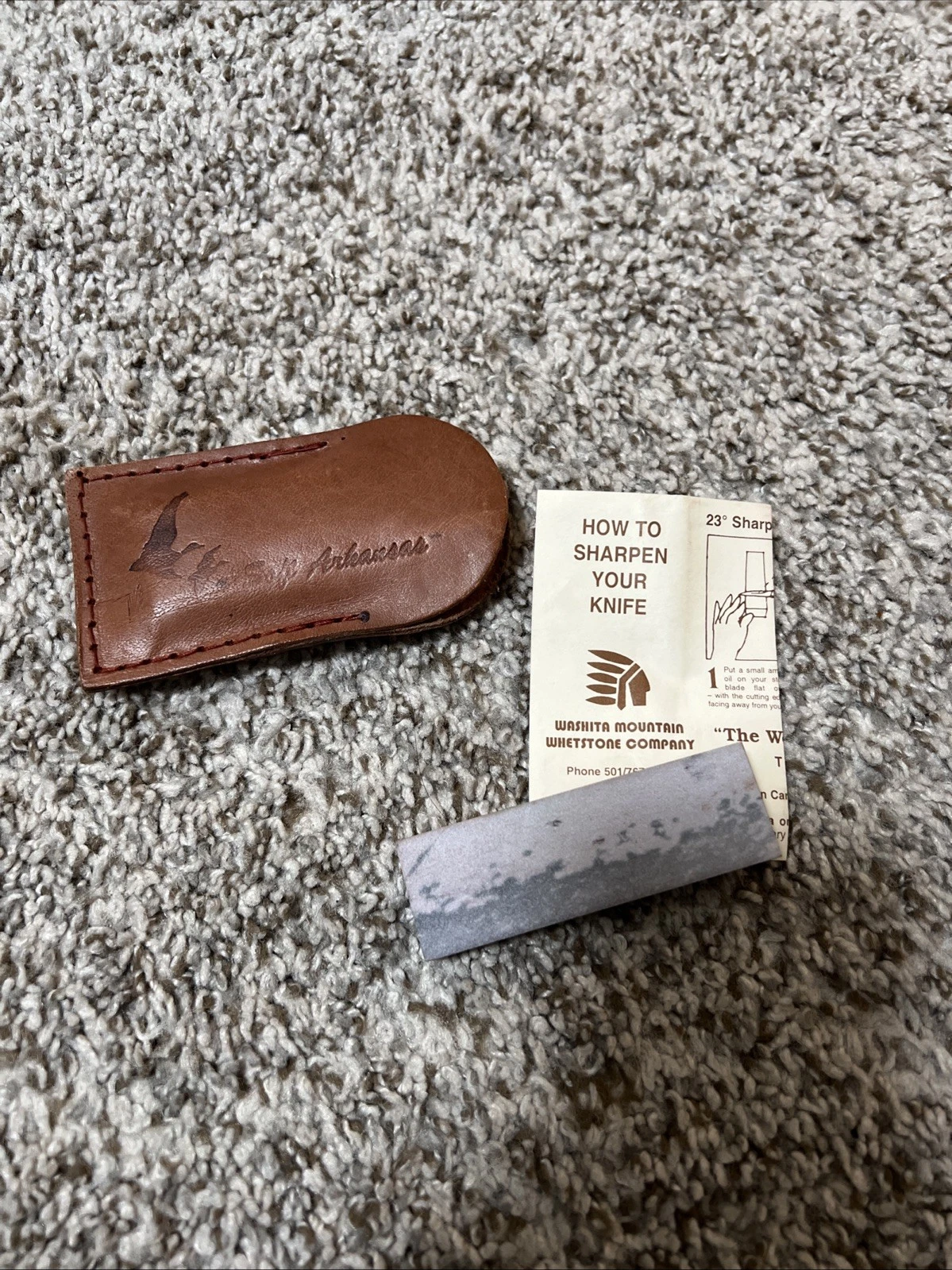 Washita Mountain Whitestone Company Knife Sharpener Stone Hot Springs Arkansas