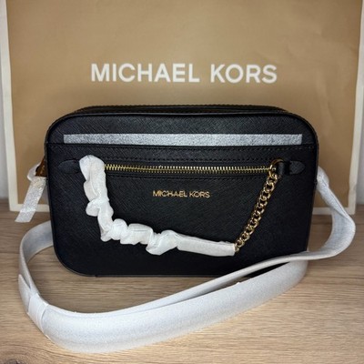 Neu! Damentasche MICHAEL KORS Jet Set Item Umhängetasche LG Schwarz