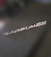 Datsun 1600 510 Bluebird 1968-73 Rear Boot Script Badge Genuine Chrome Emblem