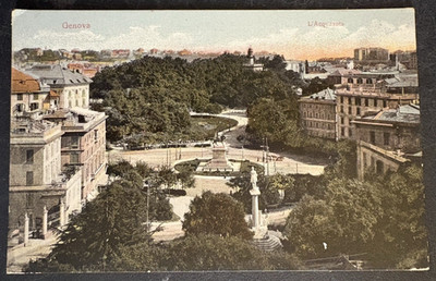 vtg postcard  Geneva L'Acquasota guggenheim Switzerland
