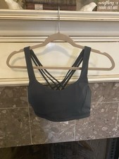 CRZ Yoga- Women's Spaghetti Strap Sports Bra, Padded Racerback Yoga Bra Size: S