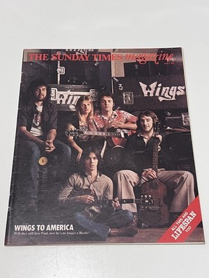 Sunday Times Magazine 4 Apr 1976   Wings to America Paul McCartney Cover Rare