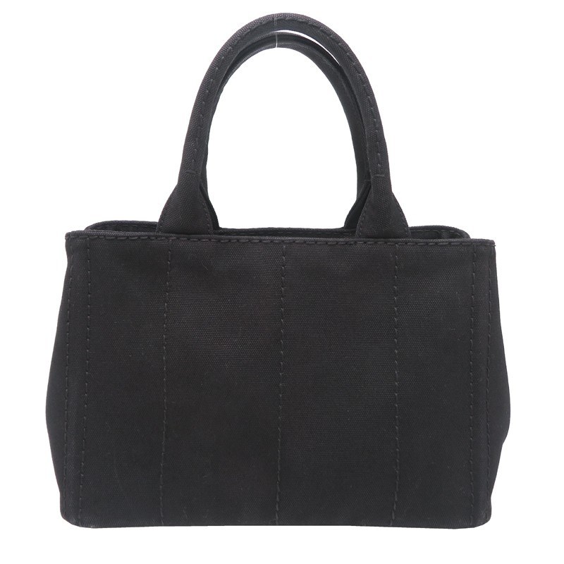 PRADA Canapa PM 1BG439 Tote Bag Canvas Black Ladies DH91207 from japan thumbnail 2
