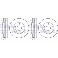 2X Delphi Bremsscheiben 269Mm BelÜFtet Vorne Passend FÜR Dacia Duster Nissan