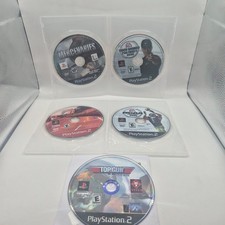 PS2 5 Game Lot Mercenaries Demo GT3 NCAA 2005 Tiger Woods Top Gun Tested
