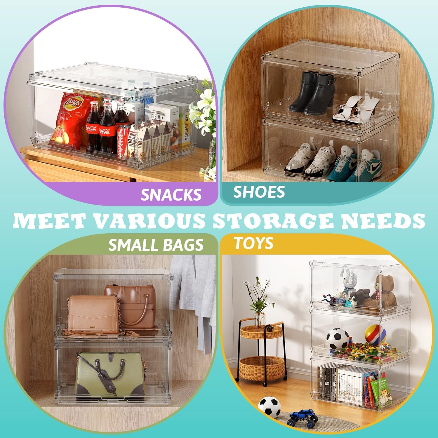 Hat storage box, stackable storage box, with slid… - image 6