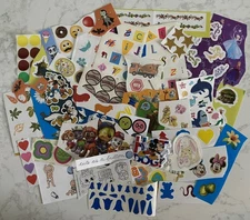 Assorted Stickers Lot PARTIAL Sheets-150+