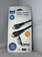 NEW 4 PACK Philips 6' Basic HDMI High Speed Cable with Ethernet - Black