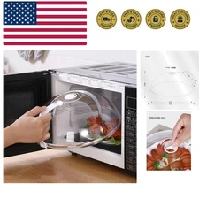 Microwave Splatter Cover for Food,Clear Microwave Splash Guard Cooker lid wit...