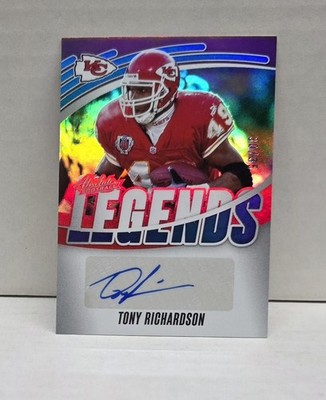 TONY RICHARDSON 2025 Absolute Legends BLUE ~ Chiefs AUTO #'d /35