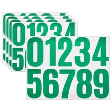 5 Sheets Vinyl House Numbers 4 Inch Self-Adhesive Number Stickers, Green